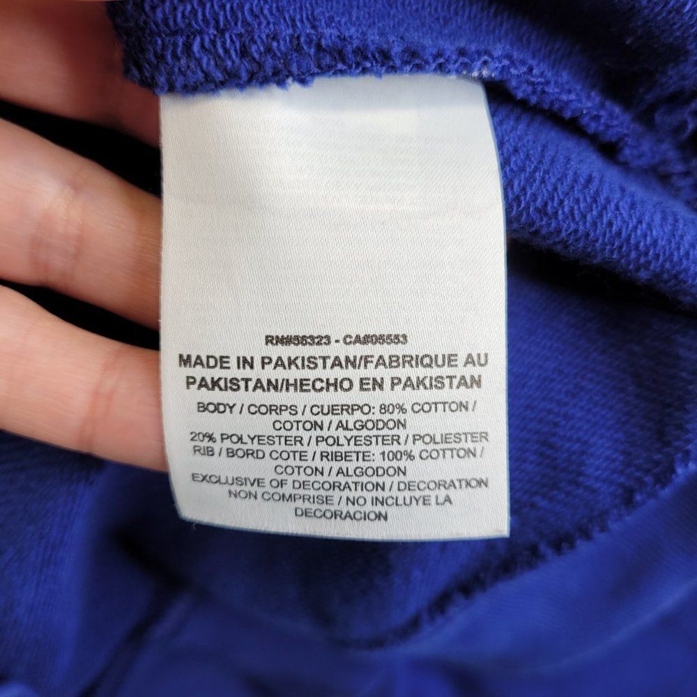 Nike Hoodie Womens Small Blue Lace Up V Neck Void Terry Pocket Pullover - Picture 8 of 14